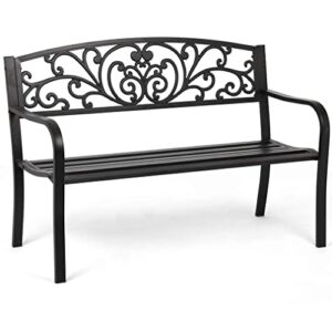 garden bench outdoor bench patio bench for outdoors metal porch clearance work entryway steel frame furniture for yard