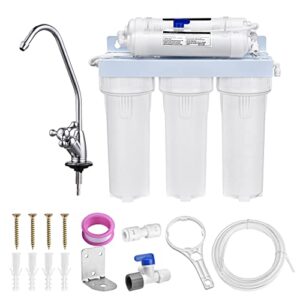 yescom water filter system ultra-filtration 5-stage under sink uf water purification with faucet home kitchen hollow fiber purifier kit