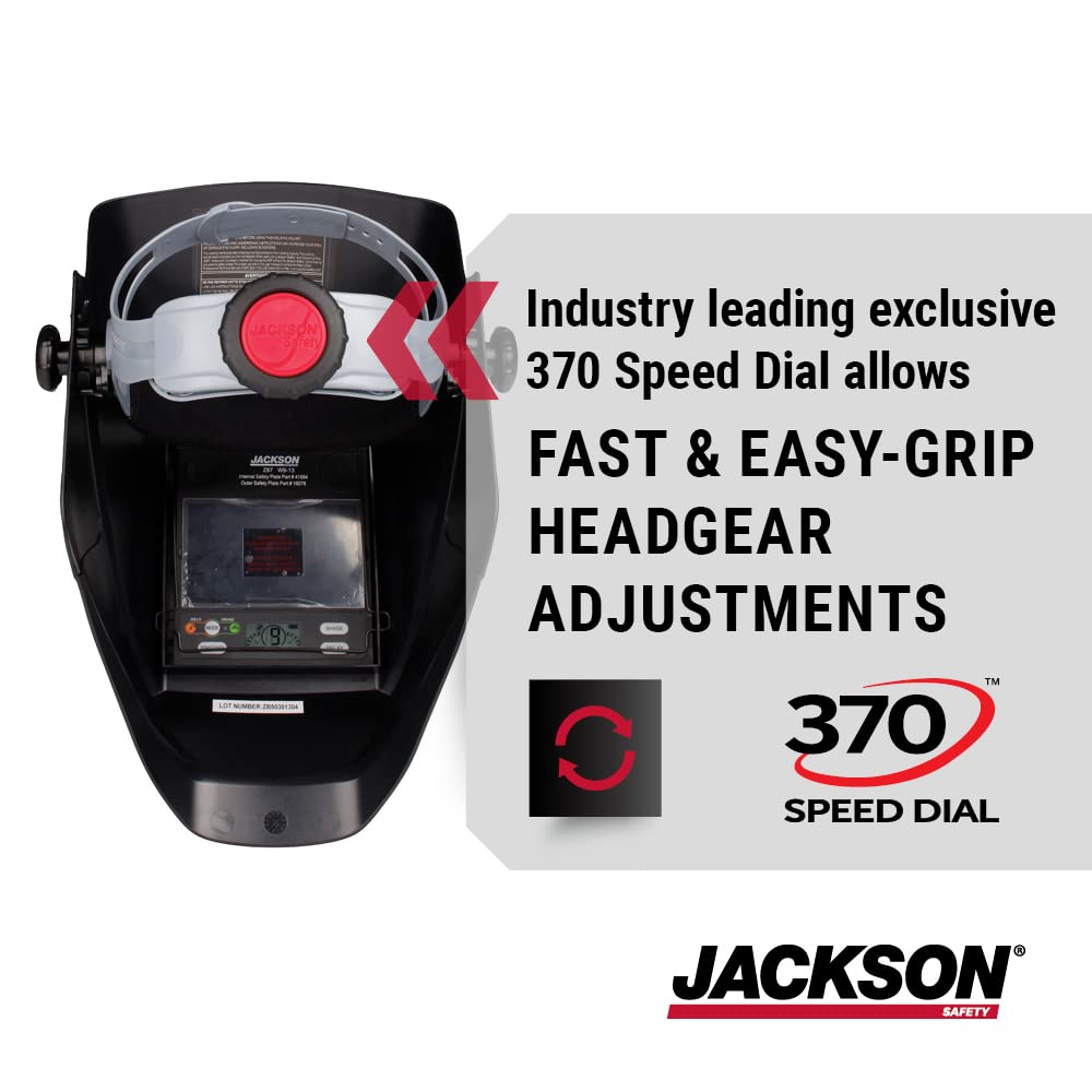 Jackson Safety Welding Helmet - Digital Auto Darkening Filter - Welding Hood For Men And Women - 4 Sensors - Black - 46129