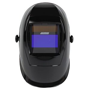 Jackson Safety Lightweight SmarTIGer Variable Auto Darkening Filter Welding Helmet with Balder Technology, Torch Dancer, Black, Universal Size, 46139