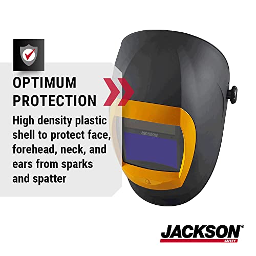 Jackson Safety BH3 Auto Darkening Filter Welding Helmet with Balder Tech - Black Welding Hood - Universal Size - 46157