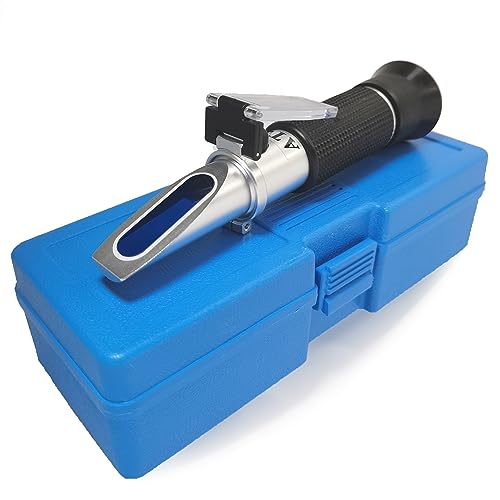 Salinity Refractometer 0~28% Scale Range, Measuring Sodium Chloride Content in Brine, Seawater and Industry. Salinometer for Food with Automatic Temperature Compensation (ATC)