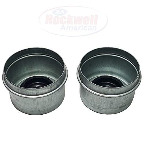 Rockwell American Posi-Lube Grease Cap Set - Fits Most 2,000 to 3,500 lb Axles - 1.98" OD - Galvanized