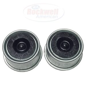 Rockwell American Posi-Lube Grease Cap Set - Fits Most 2,000 to 3,500 lb Axles - 1.98" OD - Galvanized