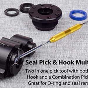 Kit King - Rod Seal Install Tool Set - 5 Piece Hydraulic U-Cup Twistor Installation Tool Set