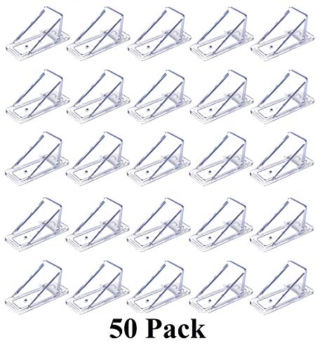 V2-Mini Roof Guard Snow Guard Prevent Sliding Ice Snow Stop Buildup Plastic Multipack-Multicolor (50, Clear)