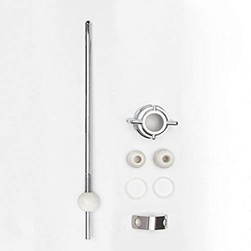 PF WaterWorks PF0904Universal Lavatory Pop-Up Drain Ball Rod/Center Pivot Rod Replacement Kit - Threaded Adjustable Ball Rod + 3 Nuts (Universal, Moen, Metal) + 3 Sizes of Balls + ClipChrome1Piece