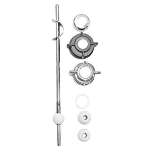 pf waterworks pf0904 pop-up drain repair kit - threaded adjustable center pivot/ball rod with 3 nuts, gasket, 3 sizes of balls, no pull rod/linkage, chrome