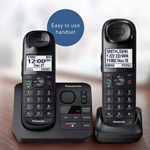 Panasonic KX-TGL432B Dect_6.0 2-Handset Landline Telephone, Black