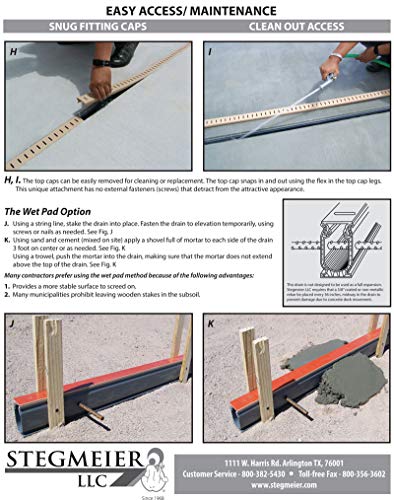 Stegmeier SDDT Deck Drain-Tan (5 Sections) Total: 40 ft. per Carton