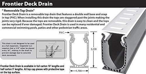 Stegmeier SDDT Deck Drain-Tan (5 Sections) Total: 40 ft. per Carton