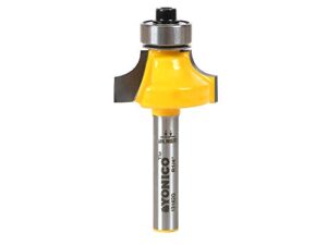 yonico 13162q 1/4-inch radius round over edge forming router bit 1/4-inch shank