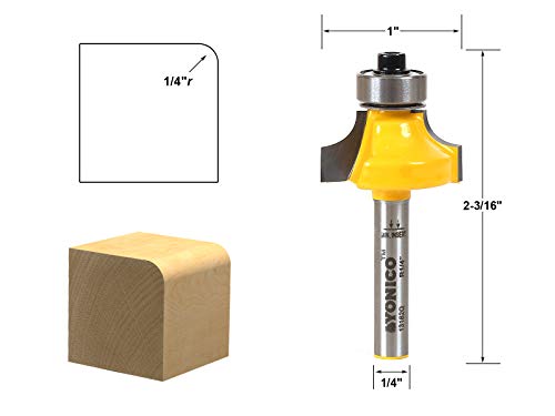 YONICO 13162q 1/4-Inch Radius Round Over Edge Forming Router Bit 1/4-Inch Shank