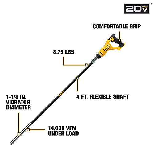 DEWALT 20V MAX* Pencil Vibrator, Tool Only (DCE531B)