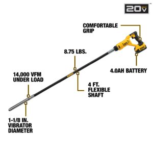 DEWALT 20V MAX* Concrete Vibrator, Pencil (DCE531M1)