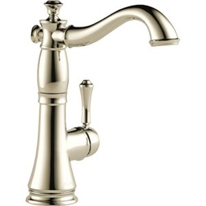 delta faucet cassidy polished nickel bar faucet, bar sink faucet single hole, wet bar faucets single hole, prep sink faucet, faucet for bar sink, kitchen faucet, polished nickel 1997lf-pn