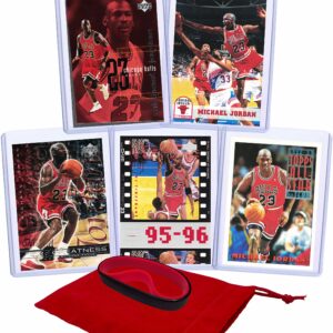 Michael Jordan MJ (5) Assorted Basketball Cards Bundle - Chicago Bulls Trading Cards - MVP # 23