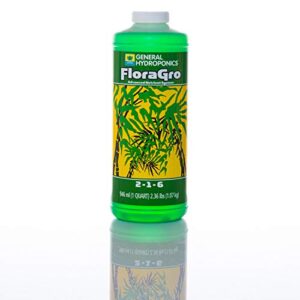 General Hydroponics Flora Series: FloraMicro, FloraBloom, FloraGro - 3-Part Hydroponic Nutrient System, 1 qt. Bottles