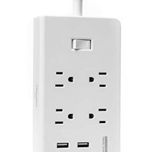 GR-8 Power Compact & Slim Travel Charging Station - International Power Adapter - Surge Protector - Power Strip with 4 Intelligent USB - Free Bonus Included