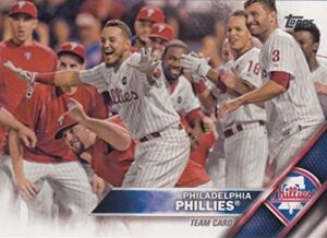 philadelphia phillies 2016 topps baseball regular issue complete mint 20 card team set with ryan howard, 6 different rookie cards and others