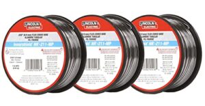 lincoln electric mig welding wire, nr-211-mp, .035, spool, model: ed030584 (pack of 3)