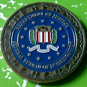 FBI Federal Bureau of Investigation St Michael Colorized Challenge Art Coin