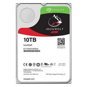 Seagate IronWolf 10Tb NAS Internal Hard Drive HDD – 3.5 Inch SATA 6GB/S 7200 RPM 256MB Cache for Raid Network Attached Storage (ST10000VN0004)