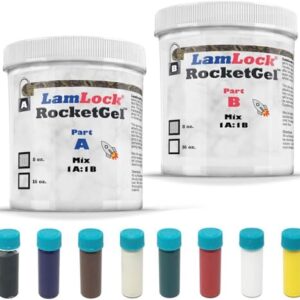 LamLock RocketGel - 25 Minute Stone Epoxy for Granite, Quartz, Marble, Tile - Easily Fix Chips, Fill Cracks, Repair Defects and Restore Countertops and Tile