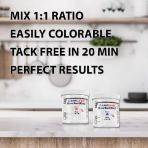 LamLock RocketGel - 25 Minute Stone Epoxy for Granite, Quartz, Marble, Tile - Easily Fix Chips, Fill Cracks, Repair Defects and Restore Countertops and Tile