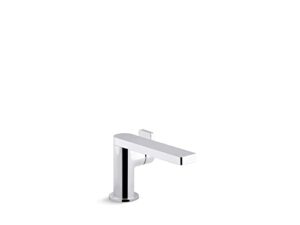 kohler composed k-73167-4-cp single handle single hole bathroom sink faucet with metal drain assembly in polished chrome