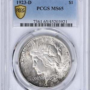 1923 D Peace Dollar PCGS MS65