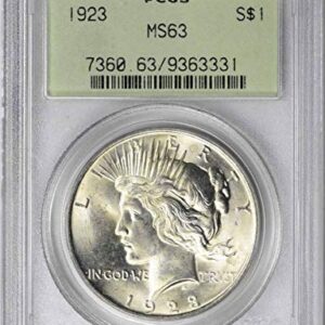 1923 Peace Dollar MS63 PCGS