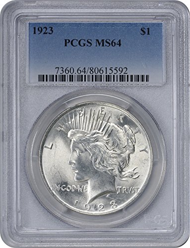 1923-P Peace Dollar, MS64, PCGS