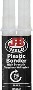 J-B Weld 50139 Plastic Bonder Body Panel Adhesive and Gap Filler Syringe - Dries Black - 0.25 Milliliter (2 Pack)