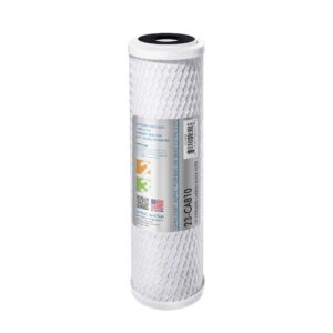 apec water systems 23-cab10 us made 10 inch stage 2&3, 5 micron carbon block replacement filter for reverse osmosis water filter system, white