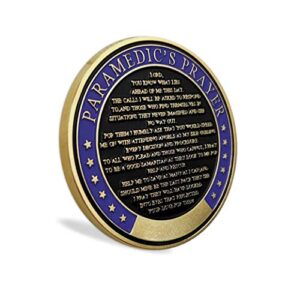 Emergency Medical Services Medic Challenge Coin EMT EMS Paramedic's Prayer Commemorative Coins