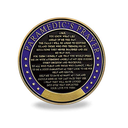 Emergency Medical Services Medic Challenge Coin EMT EMS Paramedic's Prayer Commemorative Coins