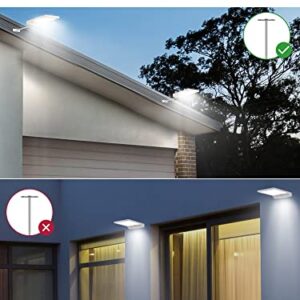 InnoGear Solar Outdoor Lights, 80 LEDs Solar Motion Sensor Lights with 4 Working Modes Solar Wall Lights IP65 Waterproof 450 Lumens Solar Gutter Lights for Front Door, Yard, Garage, Pack of 2