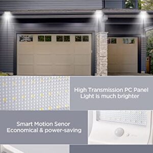 InnoGear Solar Outdoor Lights, 80 LEDs Solar Motion Sensor Lights with 4 Working Modes Solar Wall Lights IP65 Waterproof 450 Lumens Solar Gutter Lights for Front Door, Yard, Garage, Pack of 2