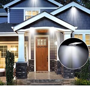 InnoGear Solar Outdoor Lights, 80 LEDs Solar Motion Sensor Lights with 4 Working Modes Solar Wall Lights IP65 Waterproof 450 Lumens Solar Gutter Lights for Front Door, Yard, Garage, Pack of 2