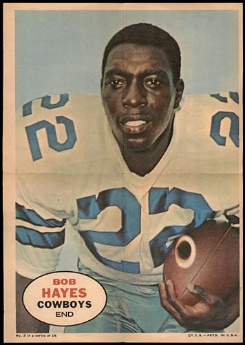 1968 Topps # 3 Bob Hayes Dallas Cowboys (Football Card) EX Cowboys