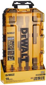 dewalt socket set, metric, 10-piece, 3/8" and 1/2" drive, with impact extensions (dwmt74741)