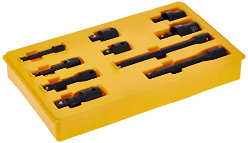 DEWALT Socket Set, Metric, 10-Piece, 3/8" and 1/2" Drive, with Impact Extensions (DWMT74741)