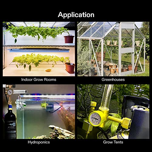 VIVOSUN Hydroponics CO2 Regulator Emitter System with Solenoid Valve Flowmeter for Grow Room Grow Tent Garden House Aquarium