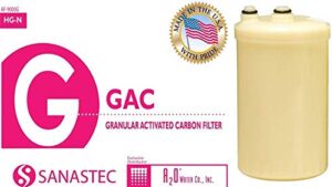 replacement water ionizer filter, granular activated carbon, hg-n type (new model), made in usa