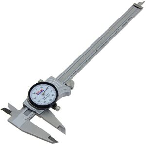 anytime tools premium dial caliper 8"/0.001" precision double shock proof solid hardened stainless steel