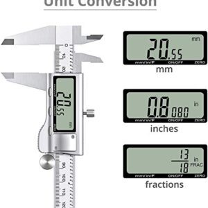 Electronic Digital Vernier Caliper 0-150mm 6 inch Stainless Steel Caliper Gauge Micrometer