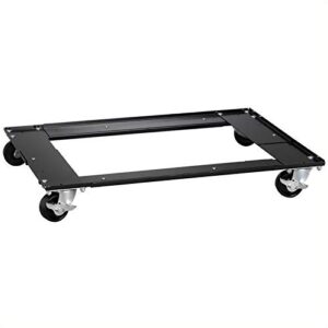 pemberly row traditional metal commercial cabinet dolly in black