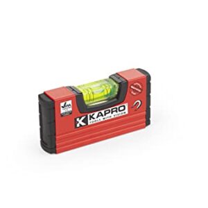 Kapro - 246 Handy Pocket Level - Magnetic - Features VPA Certified & Shock-Resistant Vial - with Rubber End Caps - Pocket-Sized and Compact - Aluminum Box Profile - 4”