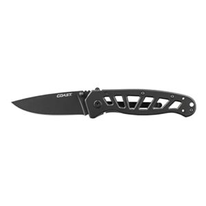 coast® fdx302 double lock™ folding knife with 3" stainless steel blade